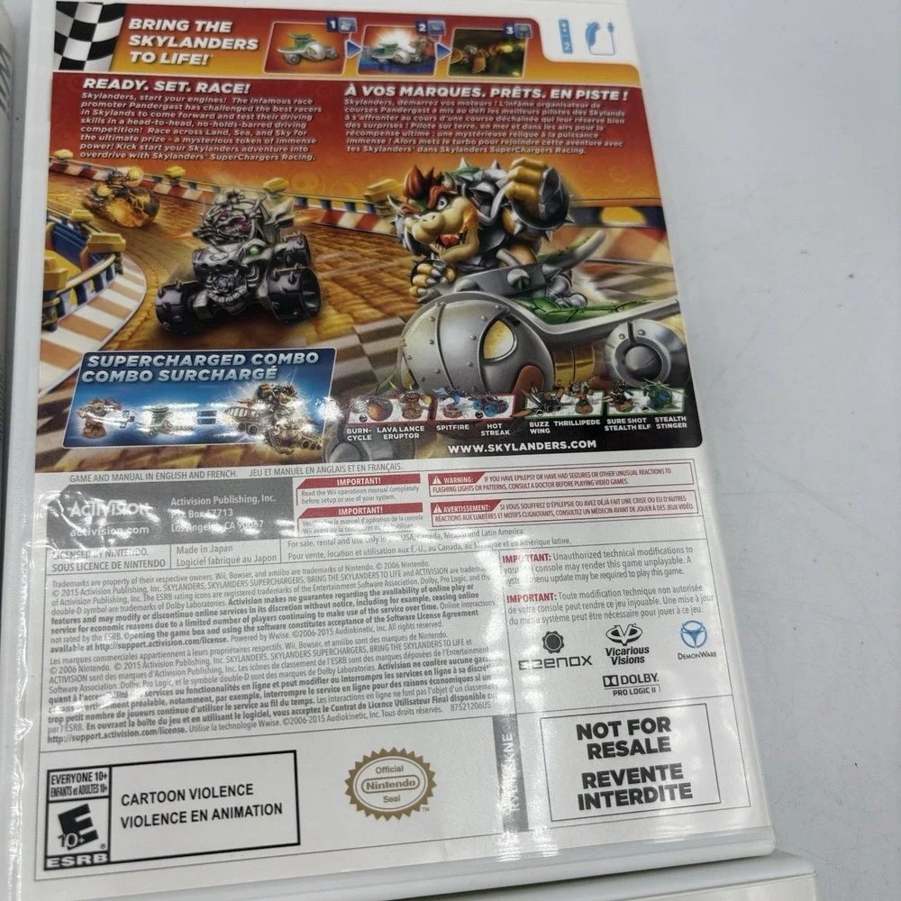 Nintendo Wii Games Skylanders Activision With Cases Lot‎ Of 4